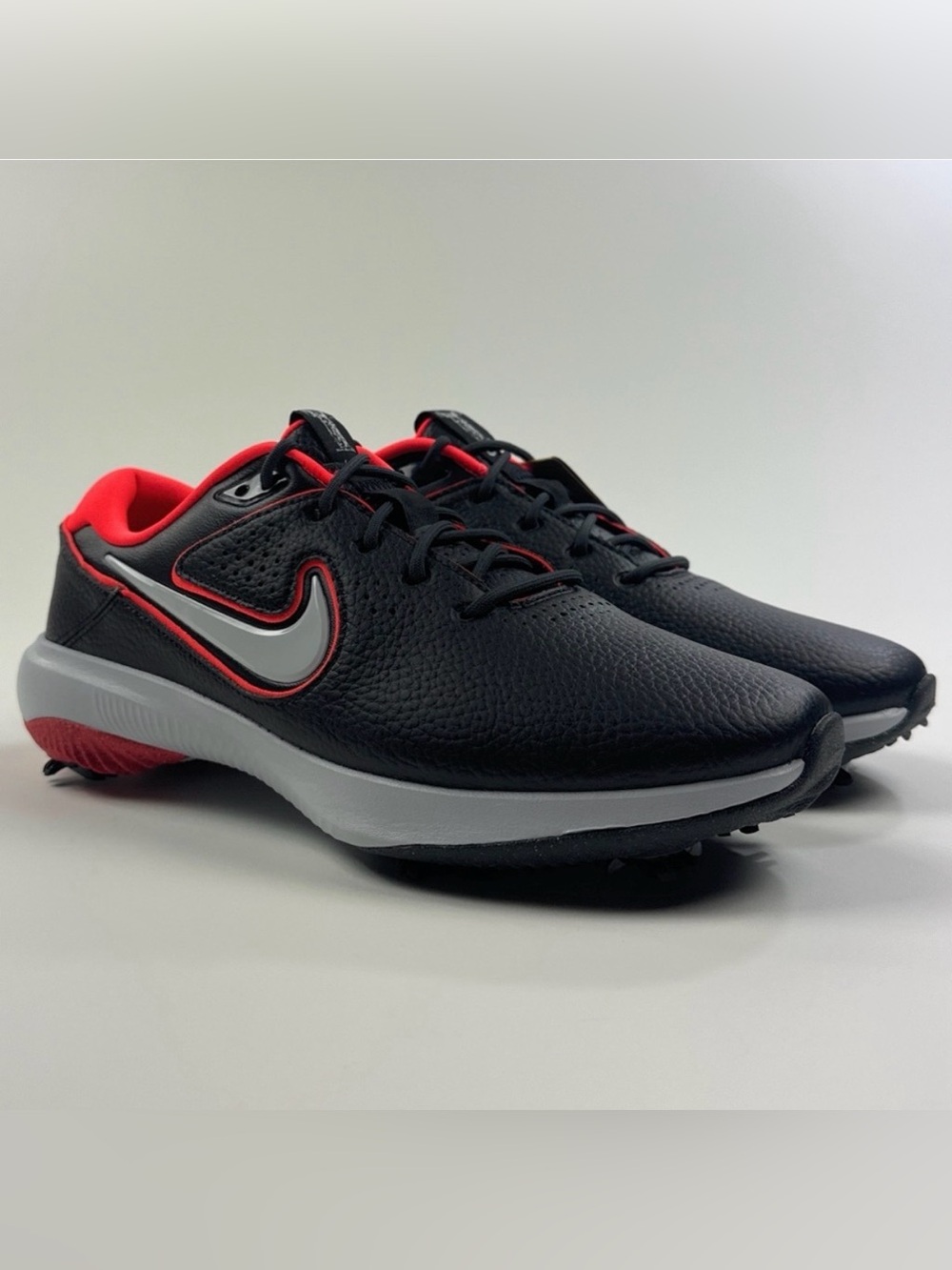 Nike Victory Pro 3 Black Red Mens Size 8 Wide Golf Shoes Next Nature DX9028-005